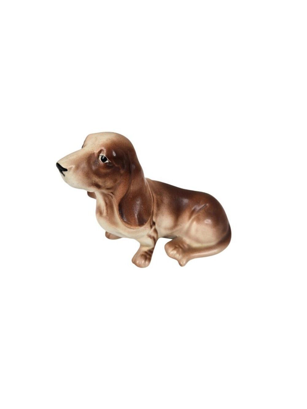 Vintage Enesco Basset Hound Dachshund Dog Figurine Ceramic Made In Japan 4"